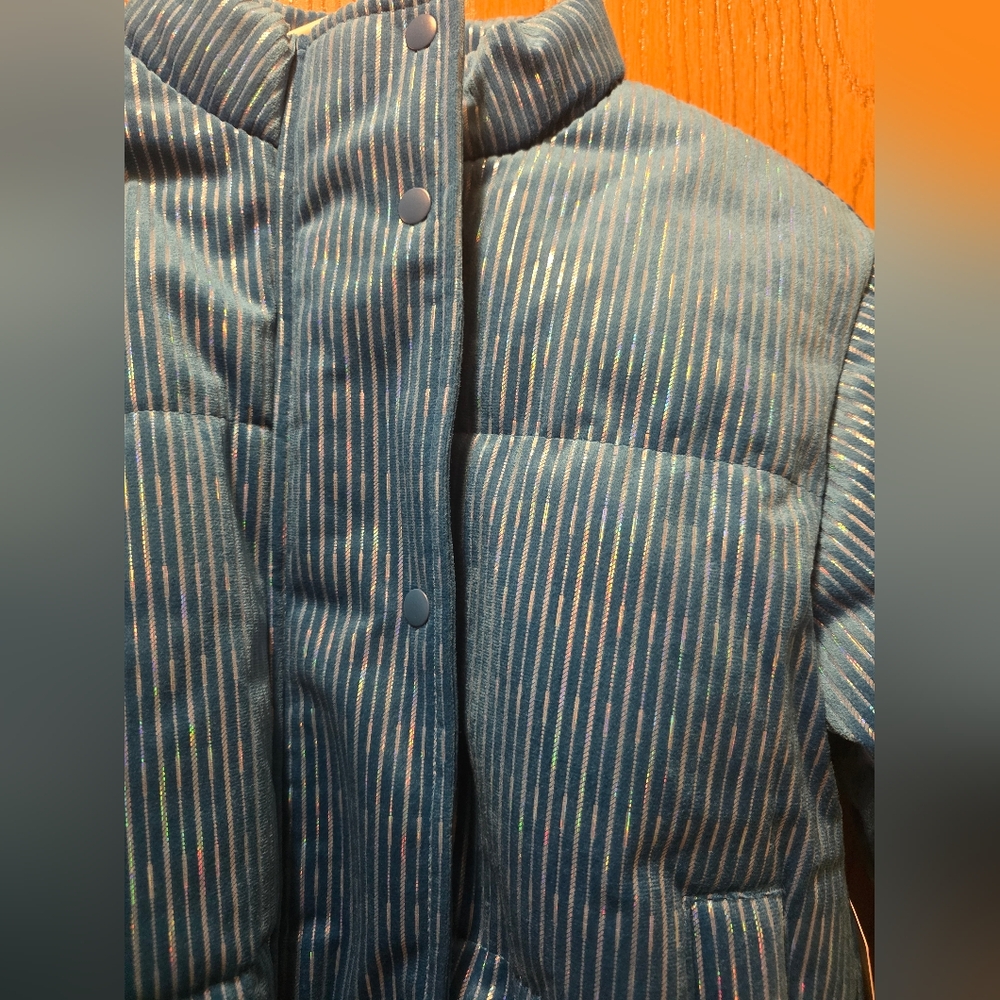 NEW Blue Kids Puffer Jacket S 7/8 - Picture 3 of 10